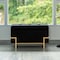 Fabulaxe Velvet Storage Ottoman Stool Box with Abstract Golden Legs - Decorative Sitting Bench, Black Large QI003939.BK.L - alternate 5